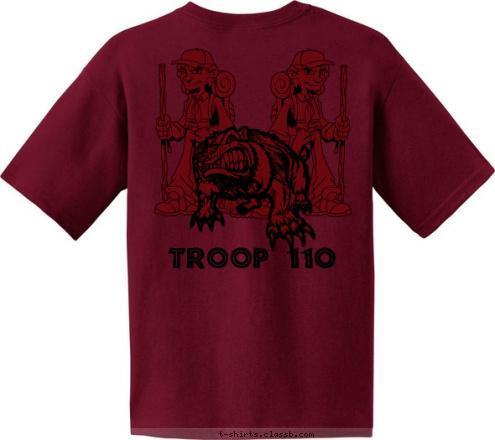 New Text Your text here! troop 110 T-shirt Design jk troop 110