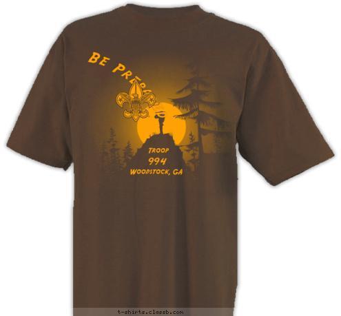 Woodstock, GA 994 Troop Be Prepared T-shirt Design 