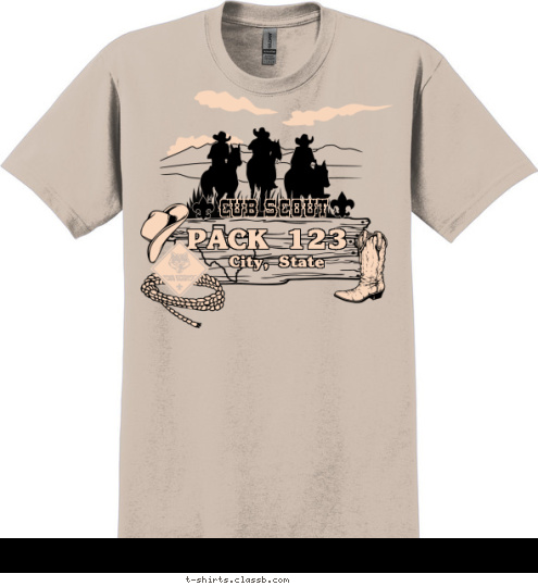 City, State
 PACK 123 CUB SCOUT T-shirt Design SP2224