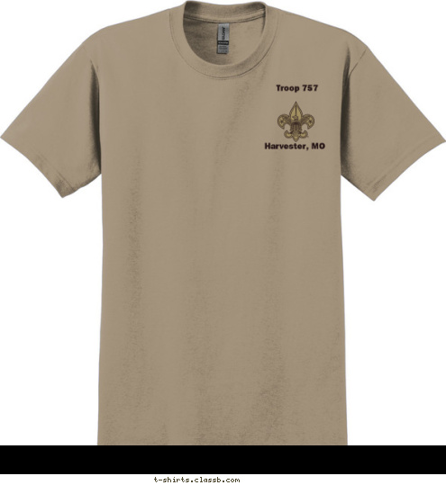 Harvester, MO Boy Scouts of America Troop 757 T-shirt Design 