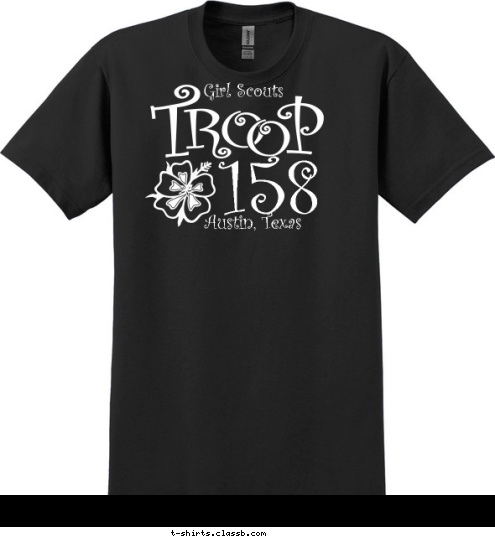 Austin, Texas Girl Scouts 158 T-shirt Design 