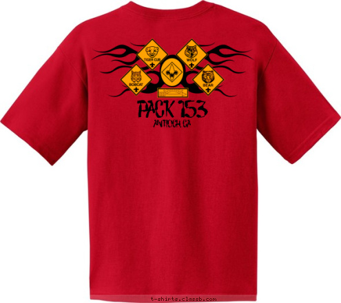 PACK 153 ANTIOCH, CA PACK 153 ANTIOCH, CA T-shirt Design 