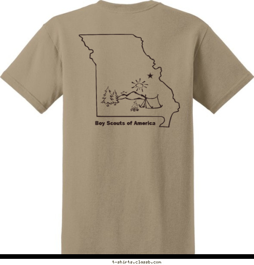 Harvester, MO Boy Scouts of America Troop 757 T-shirt Design 