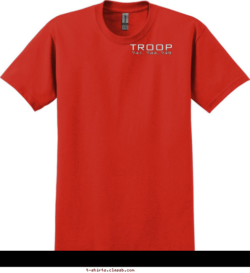 ANYTOWN, USA NEWPORT 
BEACH, CA 741, 744, 749 TROOP T-shirt Design 