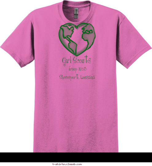 Troop 1203
Shreveport, Louisiana Girl Scouts T-shirt Design 