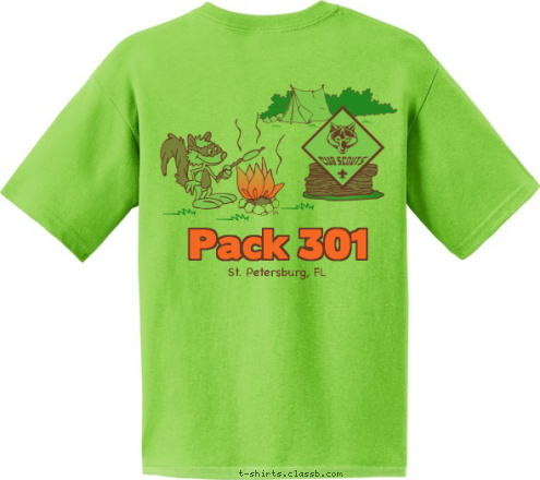 Pack 301 Pack 301 St. Petersburg, FL T-shirt Design 