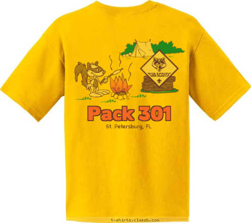 Pack 301 Pack 301 St. Petersburg, FL T-shirt Design 