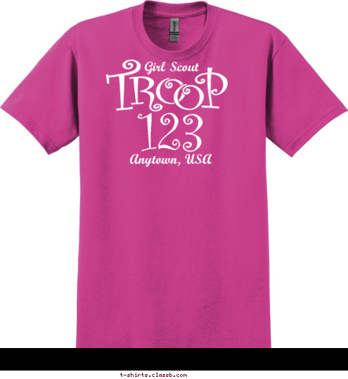 Anytown, USA Girl Scout 123 T-shirt Design 