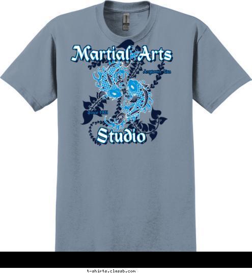 Since 1981 Anytown, Usa Studio Martial Arts T-shirt Design SP3073