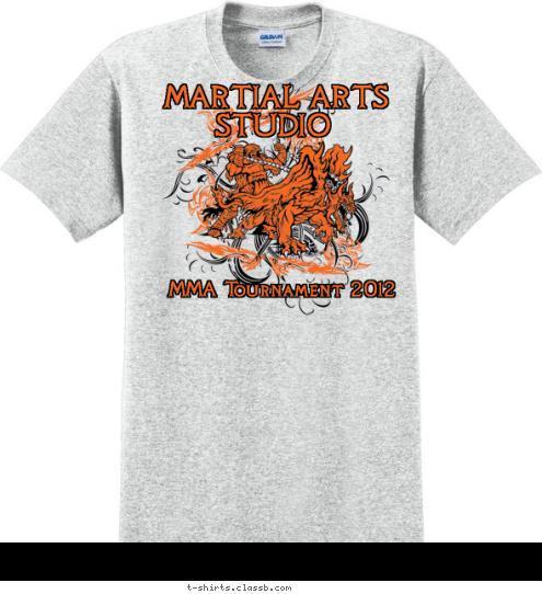 MARTIAL ARTS STUDIO MMA Tournament 2012 T-shirt Design SP3074