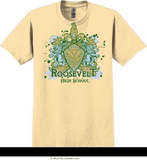 High School T R oosevel T-shirt Design SP3081