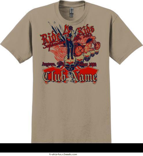 September    18th, 2012 Kids Club Name Since 1981 Anytown, Usa Ride 4 T-shirt Design SP3095