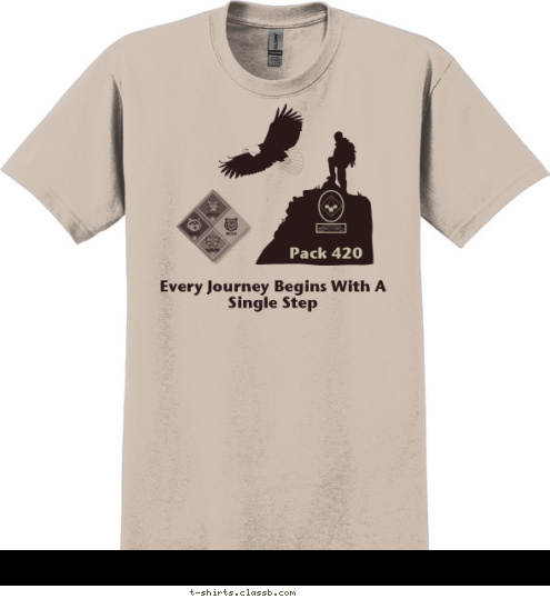 Every Journey Begins With A Single Step  Pack 420 Every Journey Begins With A Single Step T-shirt Design Take the Step