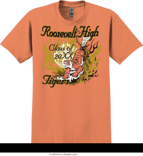 Tigers 2012 Class of Roosevelt High T-shirt Design SP3099