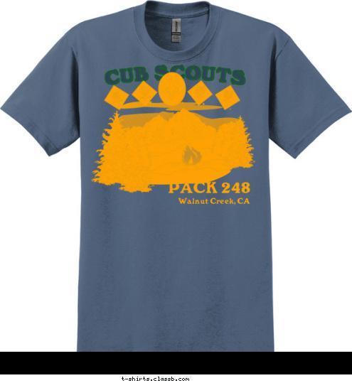 Walnut Creek, CA
 PACK 248 CUB SCOUTS T-shirt Design 