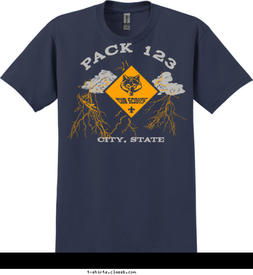 PACK 123 CITY, STATE T-shirt Design Sp2125