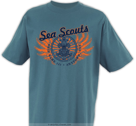 Sea Scout Winged Shirt T-shirt Design