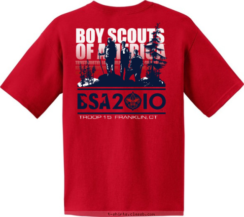 Are You Afraid Of The Dark? BSA Troop 15 Franklin, CT Don't Be Scared! Be TROOP 15   FRANKLIN, CT  Prepared!! T-shirt Design 