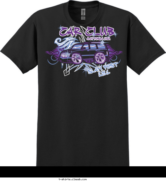 Neon Car Club T-shirt Design