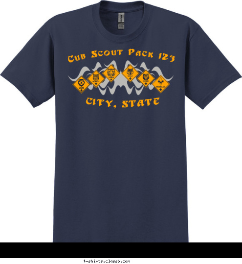 Cub Scout Pack 123 CITY, STATE  T-shirt Design Sp2127