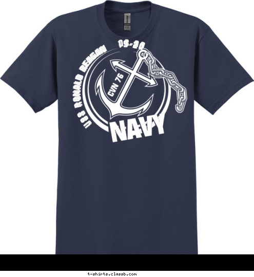 NAVY USS RONALD REAGAN   08-09 CVN 76 NAVY T-shirt Design SP2239