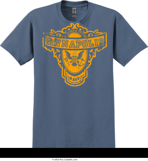 Navy Plaque Shirt T-shirt Design