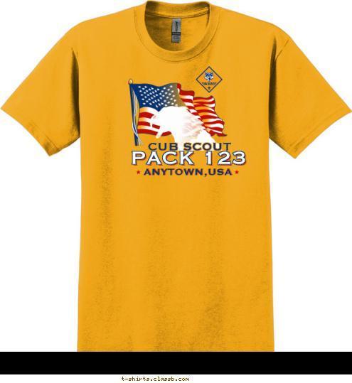 PACK 123 ANYTOWN,USA CUB SCOUT T-shirt Design 