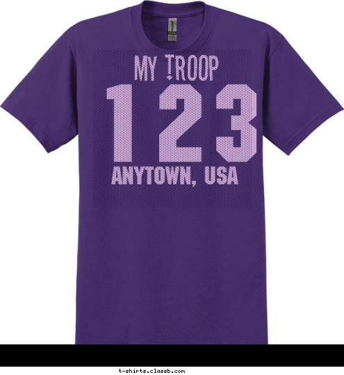 MY TROOP ANYTOWN, USA 123 T-shirt Design 