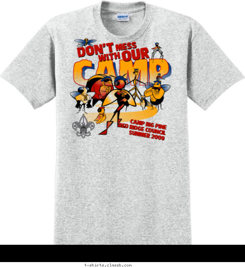 CAMP BIG PINE
RED RIDGE COUNCIL
SUMMER 2009 T-shirt Design 