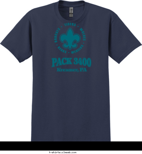 PACK 3400 Kreamer, PA T-shirt Design 