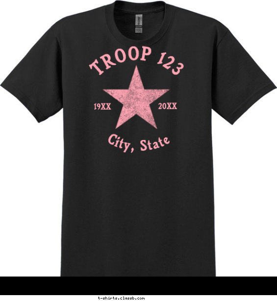 Distressed Star T-shirt Design