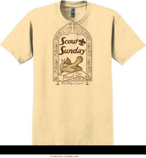 Parvuli Dei Red Ridge Council Sunday Scout  T-shirt Design 