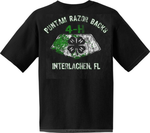 INTERLACHEN, FL H - INTERLACHEN, FL 4 PUTNAM RAZOR BACKS PUNTAM RAZOR BACKS T-shirt Design SP2818
