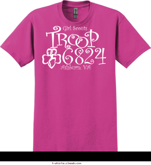 Ashburn, VA Girl Scouts 6824 T-shirt Design 