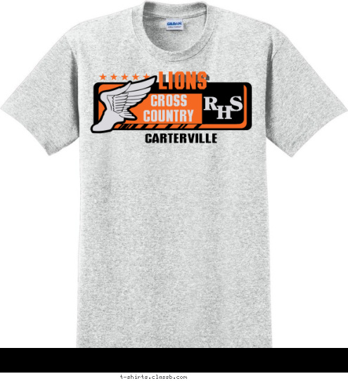 S H R CROSS
COUNTRY CARTERVILLE
 LIONS

 T-shirt Design 