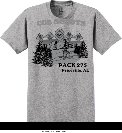 Priceville, AL PACK 275 CUB SCOUTS T-shirt Design 