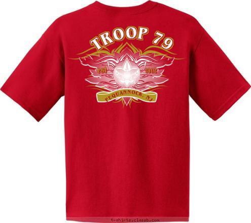 1912 PEQUANNOCK, NJ PEQUANNOCK, NJ TROOP 79 est TROOP 79 T-shirt Design 