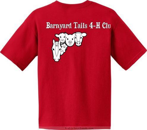 Barnyard Tails 4-H Club Barnyard Tails T-shirt Design 