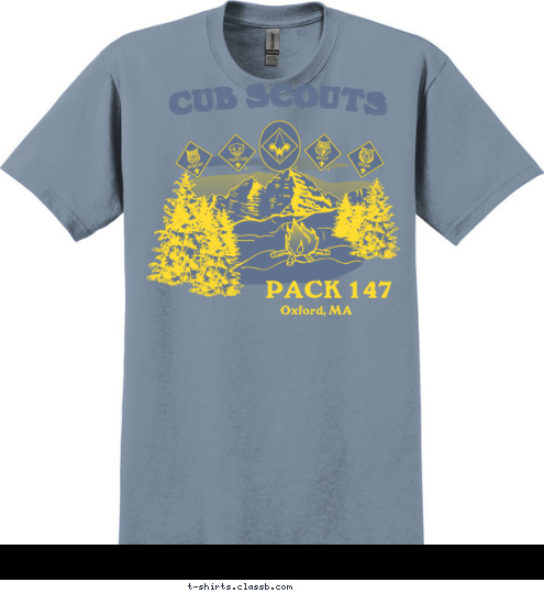 Oxford, MA PACK 147 CUB SCOUTS T-shirt Design 