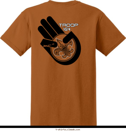 TROOP 164 TROOP 164 QUARTZ HILL, CA 164 TROOP T-shirt Design TORNG 164 SIGN