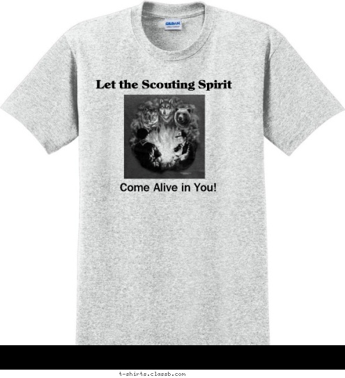 New Text Come Alive in You! Let the Scouting Spirit T-shirt Design 