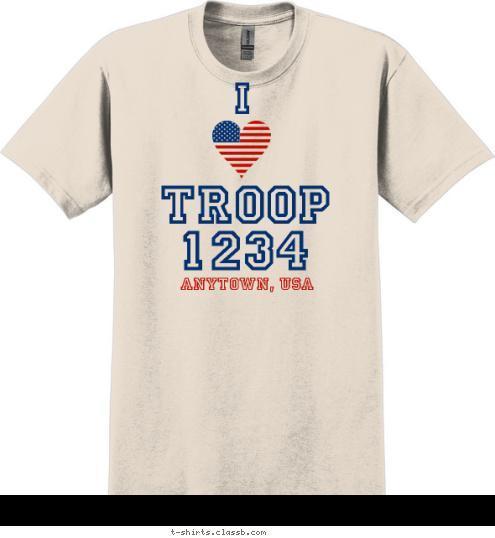 GIRL SCOUTING I ANYTOWN, USA 1234 TROOP T-shirt Design SP332