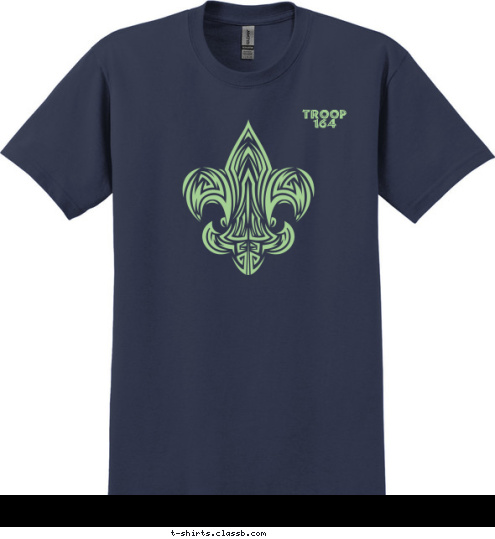 TROOP
164 TROOP
164 TROOP
 164 TROOP 164 QUARTZ HILL, CA T-shirt Design NAVY TRIBAL