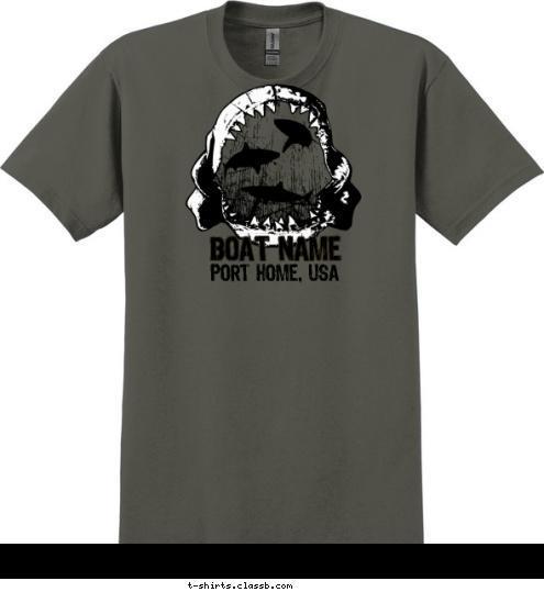 PORT HOME, USA BOAT NAME T-shirt Design sp1177