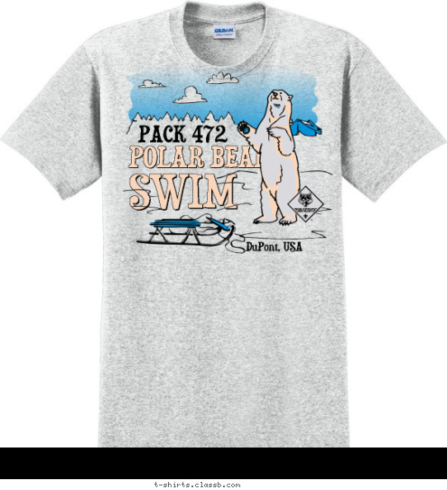 PACK 472 DuPont, USA POLAR BEAR SWIM T-shirt Design 