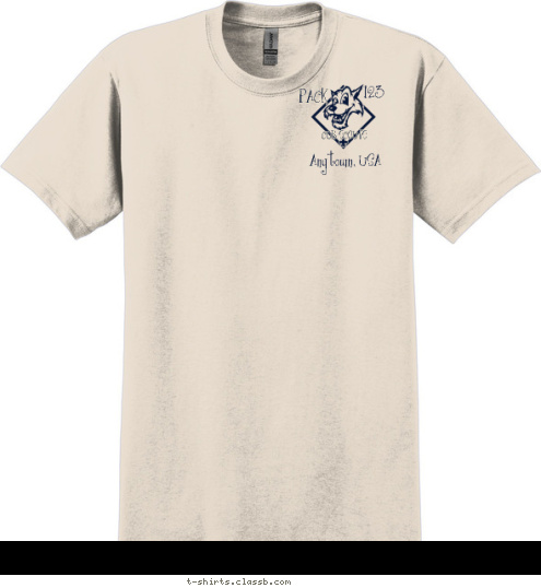 CUB SCOUTS Anytown, USA 123 PACK  T-shirt Design 