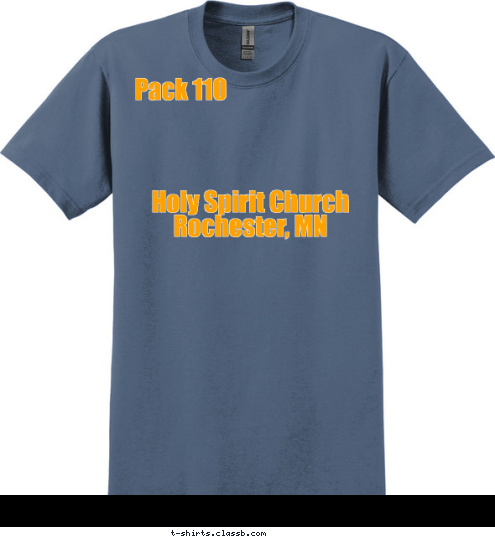 Pack 110 Holy Spirit Church Rochester, MN T-shirt Design 