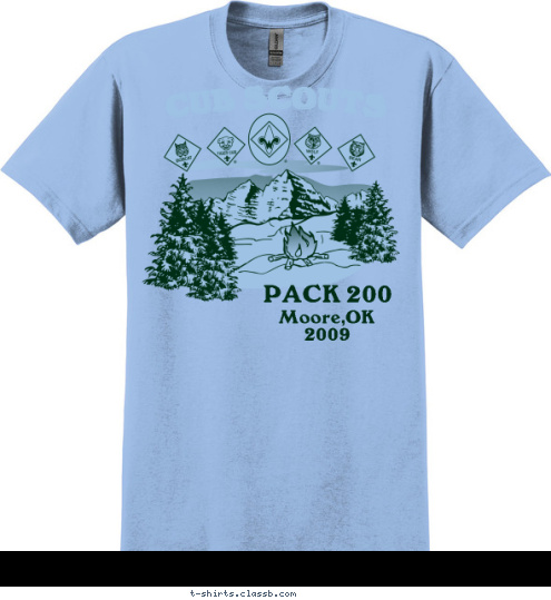 Moore,OK
  2009 PACK 200 CUB SCOUTS T-shirt Design 