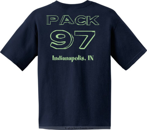 97 Pack Indianapolis, IN Chapel Hill Lions Club T-shirt Design 