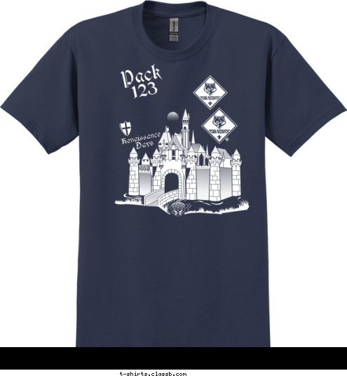 Pack 123 123 Days Renaissance T-shirt Design 
